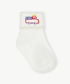 Fallon Fold Over Sock, Fire Truck, Infant
