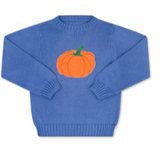 Cozy Up Sweater, Dusty Blue, Pumpkin