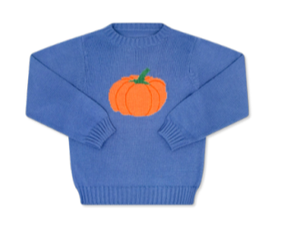 Cozy Up Sweater, Dusty Blue, Pumpkin