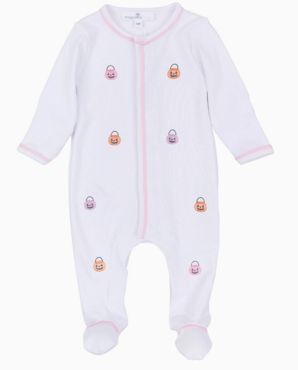 Pumpkin Party Footie, Pink
