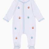 Pumpkin Party Footie, Blue