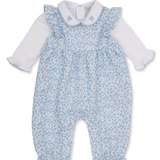 Fall Blooms Jacquard overall set
