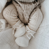 White Crochet Booties