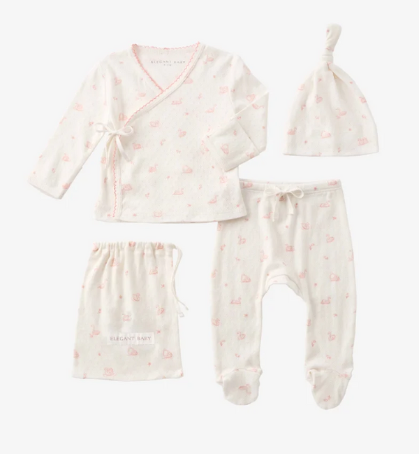 Organic Swan print 3pc set