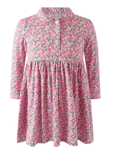 Pink Daisy Jersey Dress