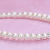 Classic Pearls Sterling Clasp 4 1/2" Infant Bracelet