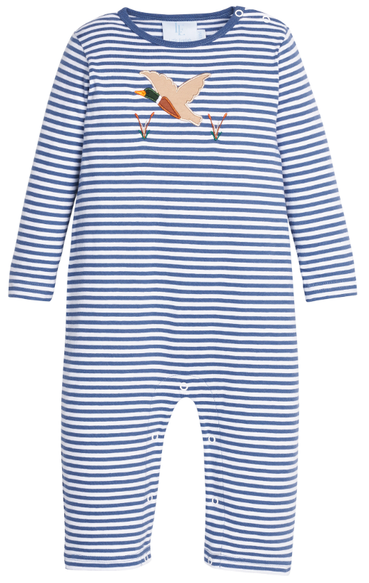 Applique Romper, Flying Mallard