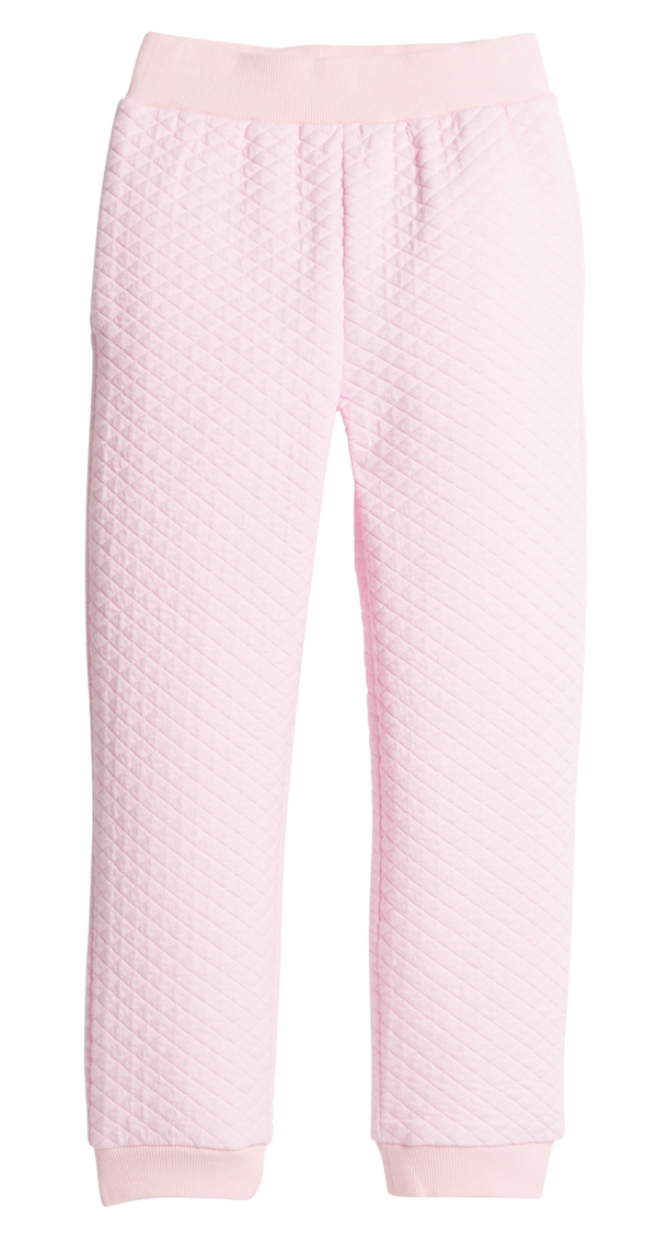 Classic Quilted Joggers, Light Pink