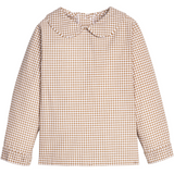 Peter Pan Shirt, Khaki Gingham