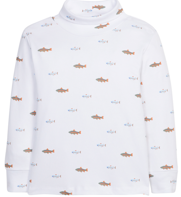 Printed Turtleneck, Fish