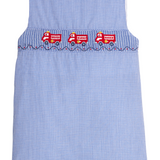 Smocked Vintage Jon Jon, Fire Truck