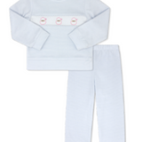 Lagniappe Play Set, Louisville Light Blue Ministripe, Santa