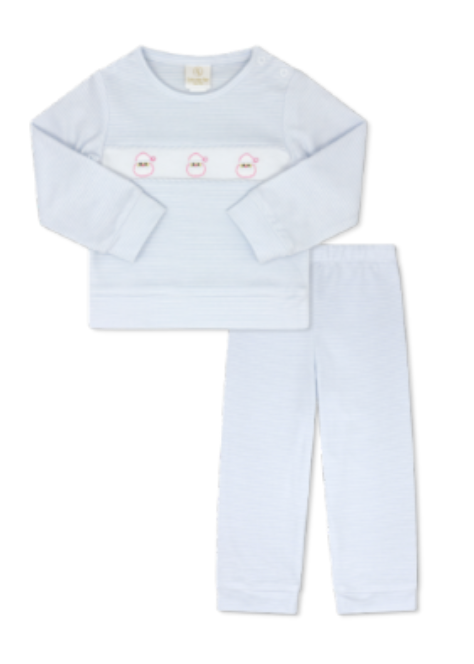 Lagniappe Play Set, Louisville Light Blue Ministripe, Santa