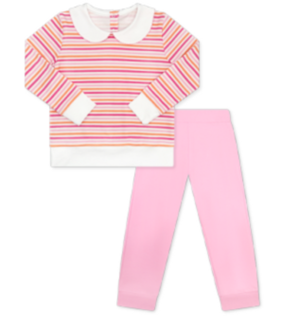 Janie Jogger Set, Falling For Stripes, Pink