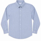 Pierfront Buttondown, Springwater Blue Plaid