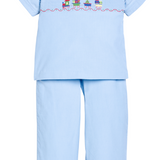 Holiday Train Smocked Pant Set