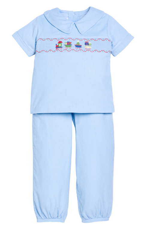 Holiday Train Smocked Pant Set