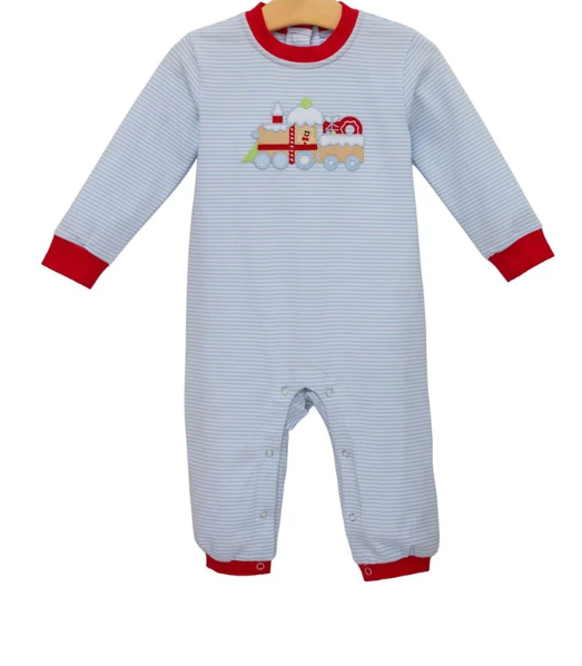 Gingerbread Train Romper