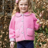 Shearling Floral Trim Jacket