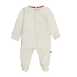 Pin Dot Cream Footie