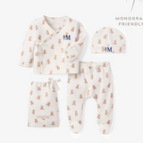 Teddy Bear Double Layered Cotton Layette Set
