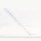 Heirloom Blanket- Blessings White with Blue Satin Ribbon
