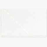 Heirloom blanket-Blessings White with Ecru Satin Ribbon