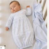 Holiday Tolie Gathered Gown-Blue