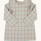 Long Sleeve Ruehling Ruffle Dress Woven Yarn
