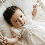 Ivory Vintage Smocked Dress