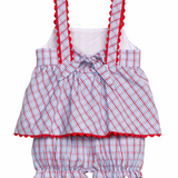 Evie Bloomer Set, Patriotic Plaid