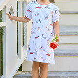 Printed T-Shirt Dress, Coastal Summer