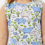 Sleeveless Polly Play Dress- Bal Harbour Hippo