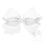 King Classic Grosgrain Hair Bow (Knot Wrap) - White