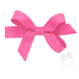 Baby Classic Grosgrain Girls Hair Bow (Plain Wrap) - HOT PINK