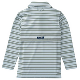 Boy's Long Sleeve Too Cool for School Polo, Hedge Cashmere Blue