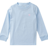 Girl's Long Sleeve Cotton Tshirt, Cashmere Blue