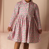 Pink Daisy Jersey Dress