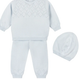 Lux Pointelle Knit Set with Hat