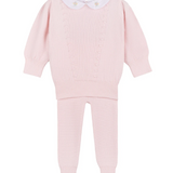Girls Detailed Collar Knit Set