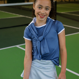 BRIDGET BASIC TEE BATON ROUGE BLUE, PURE COCONUT