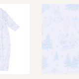 Holiday Tolie Gathered Gown-Blue