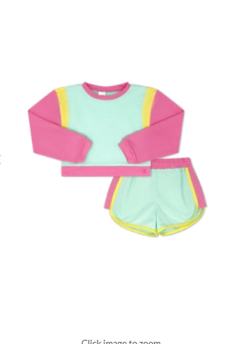 Ellie Everyday Set in Cool Mint, Yellow and Pink