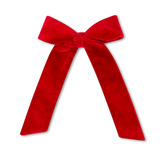 Lola Long Bow Ruby Red Velvet