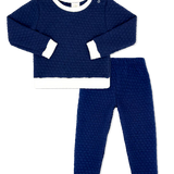Quincy Quilted Play Set Newton Navy Quilted, Worthington White Quilted