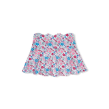 Zoe Scallop Skort- Bloomberg Floral, Power Pink