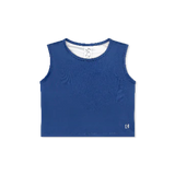 Maggie Mid-Rise Tank - Baton Rouge Blue