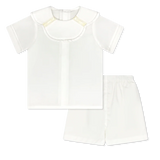 Owen Short Set Blessings White with Ecru