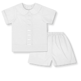 Nate Short Set Blessings White Batiste with Ecru