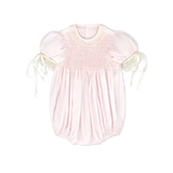 Margaret Bubble Spring Pink Batiste with Ecru